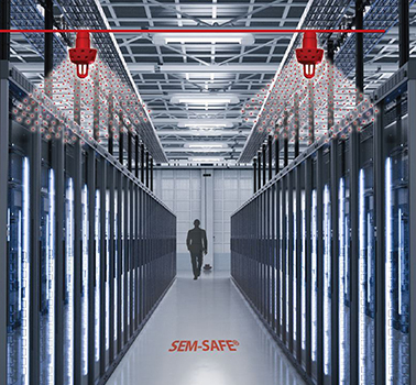 Fire protection for data centres with SEM-SAFE high-pressure water mist system