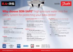 High-pressure water mist fire safety for protecting data centre