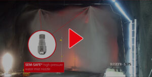 Class A fire test with Danfoss SEM-SAFE high-pressure water mist system